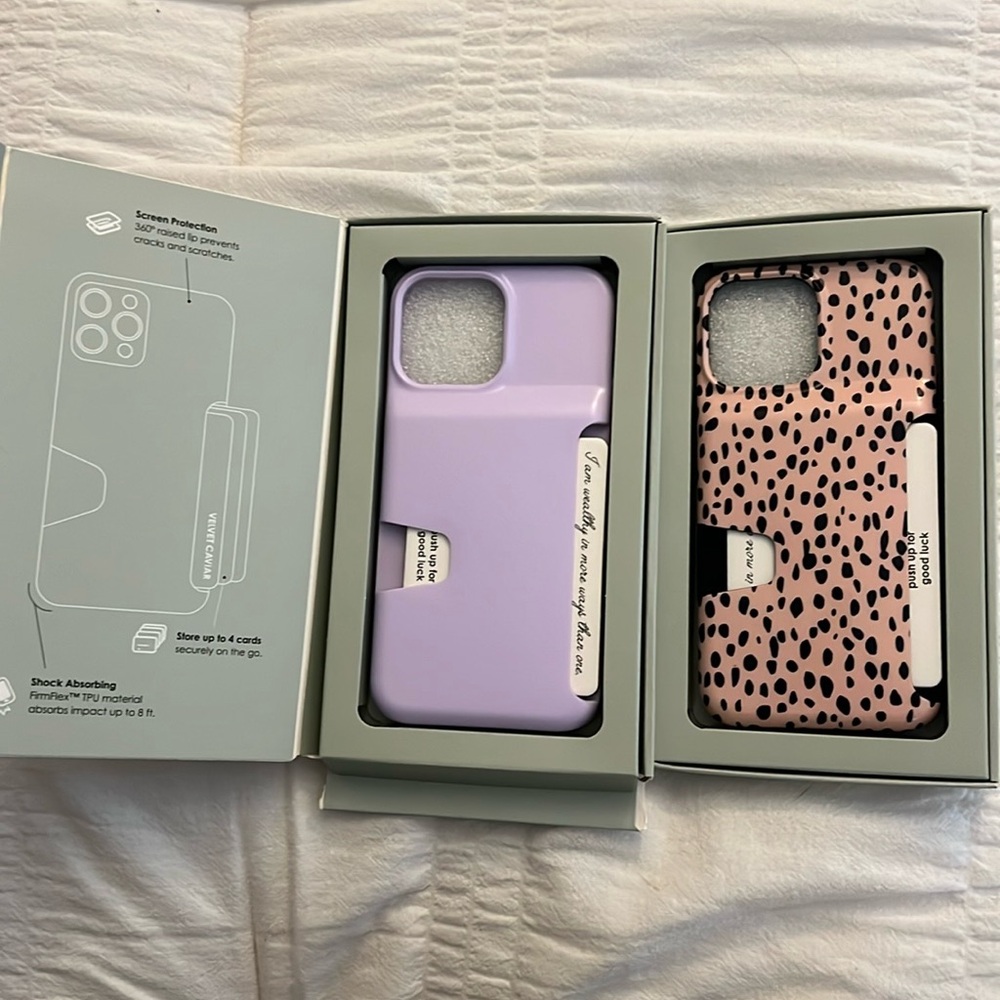New Velvet Caviar phone wallet cases